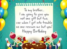 Happy Birthday Messages for brother